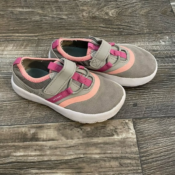 Sperry Other - Sperry Pink and Gray Toddler Girl Sneakers Size 9